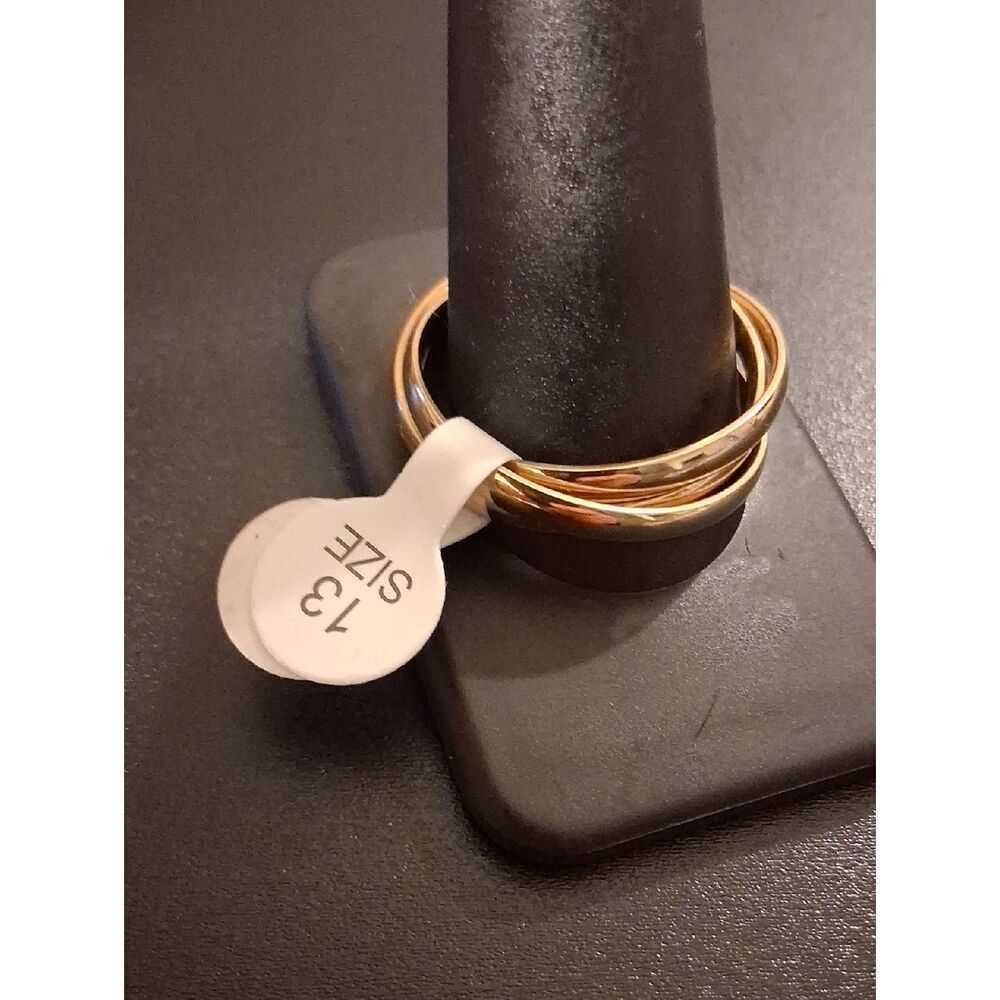 18k GF Interlinked Size 13 Rings New - Picture 2 of 4